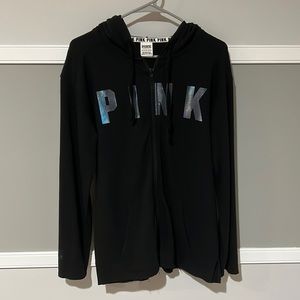 pink black light zip up